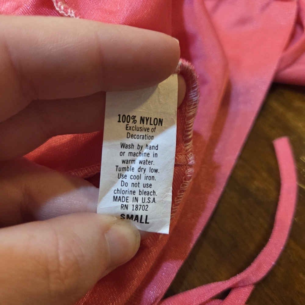 VTG ERICA LOREN Long Slip‎ Dress classic Pink Satin Maxi Y2k Lingerie S - Picture 8 of 8